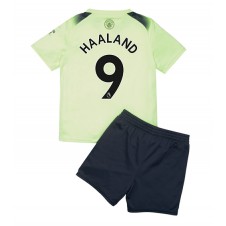 Manchester City Erling Haaland #9 Tredjedraktsett Barn 2022-23 Kortermet (+ korte bukser)